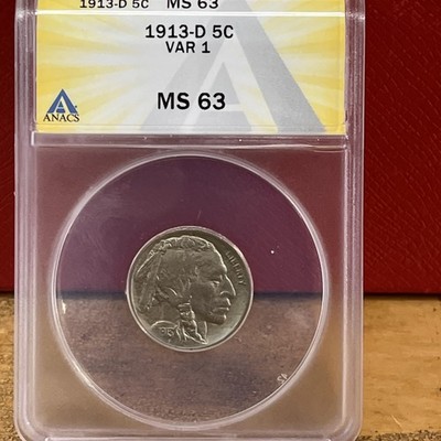 1913-D 5C Type 1 Buffalo Nickel