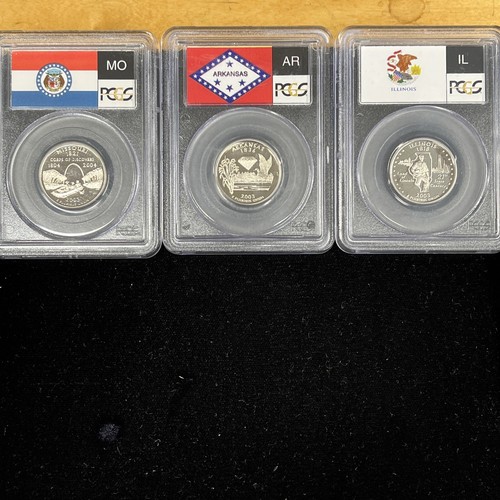 2003-S Clad Proof State Quarter Lot. 3 PCGS PR70 DCAM-State Flags See Descrip - Image 2