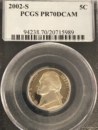 2001-S , 2002-S & 2003-S proof Jefferson Nickels PCGS PR70DCAM. 3 Piece proofs - Image 2