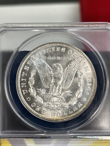 1887 ANACS MS 64 Morgan Silver Dollar. Slight Rim Toning. Freshly Graded. - Image 2