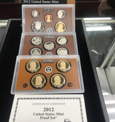 2012 S US Mint 14 Coin Proof Set Original Box & COA. Priority Shipping