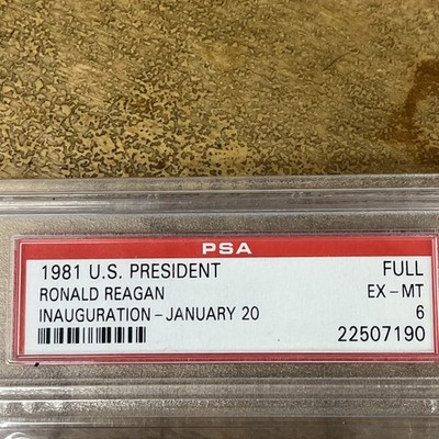 1981 President Ronald Reagan Inauguration Inaugural Parade VIP Full Ticket PSA 6 - Image 2